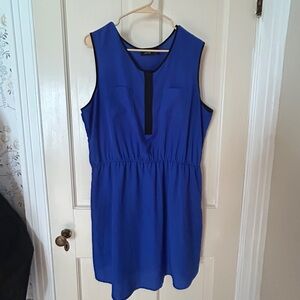 Apt 9; Blue Tank Dress with Black Trim
